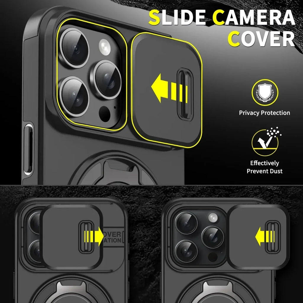Armor Magnetic Bracket Case for iPhone