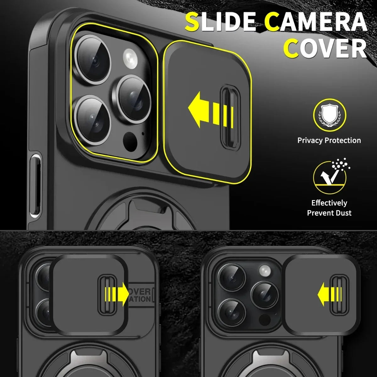 Armor Magnetic Bracket Case for iPhone